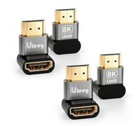 Uleey 90 Degree HDMI Adapter 8K 60Hz 4K 120Hz Up Down Right Angle 4 Pack