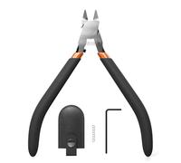Uleey U02 Ultra-thin Single Edge Model Nippers 4.9in Plastic Sprue Cutter | Trim 3mm plastic model kit Cleaning up 3D prints Touching up repairs on hobby builds 60CRV 55HRC Reduce whitening marks Black