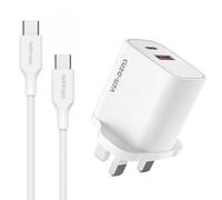 Ulefone Phone Charger, 20W USB-C Dual Port Charger with Type C Charging Cable for Ulefone Armor 27T, 25T (Pro) / Mini 20T Pro/Mini 20 Pro (Plug + Cable)