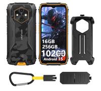 Ulefone RugKing 4 Pro Rugged Phone Android 15, 256GB/2TB, 10200mAh Dock Charging, 48MP 120Hz 6.56 inch 4G SIM-Free & Unlocked Mobile Phones IP68 Armo