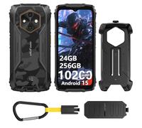 Ulefone RugKing 4 Pro Rugged Smartphone, 16GB+256GB/2TB TF, 10200mAh Dock Charging Android 15 48MP Waterproof Camera, 120Hz 6.56" Tough Screen, 4G SI