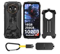 Ulefone RugKing 4 Pro Rugged Smartphone, 16GB+256GB/2TB TF, 10200mAh Dock Charging Android 15 48MP Waterproof Camera, 120Hz 6.56" Tough Screen, 4G SI