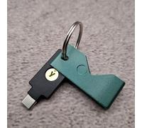 ULEIVA Case Protective Case Compatible with Yubico Yubikey 5 NFC (USB-A)/5C NFC (USB-C), Protective Case for Security Key, Choice of Colours (Green Metallic, 5C NFC (USB C))