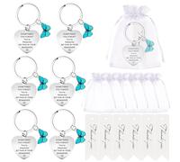 ULELE 18Pcs Funny Butterfly Keychain Motivational Thank You Gifts Inspirational Keychains for Women Engraved Encouragement Poetry Keychain with Butterfly Pendant for Car,Keys,Purse,Wallet, Backpack