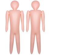 ULELE 2 Pack 60 Inch Inflatable Body Mannequin Full Size Dead Body Bag Cosplay Prop with Tattoo DIY Halloween Fake Body Decorations Fake Corpse in Bag for Garden Patio Lawn Yard