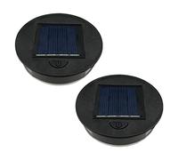 ULEMONDEE 2PCS/4PCS Solar Lantern Light Replacement Top 8CM/3.1inch,LED Solar Panel Lantern Lid Lights Bulb Replacement Part, for Outdoor Hanging Lanterns DIY Table Lights Garden Patio Decor (2PCS)