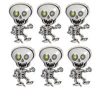 ULEMONDEE 6PCS Halloween Foil Balloons Reusable Mylar Balloons Ghost Skull Balloon For Halloween Party Bar Decoration (Skeletons Syle)
