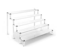 ULENDIS 5 Tier Acrylic Stands for Display, Clear Display Stand Risers Shelf for Cupcakes Perfumes Figurines, Tabletop Cupcake Stand for Decorating & Organizing (16" x 15.5" x 9.6")