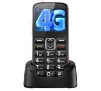 uleway 4G Big Button Mobile Phone for Elderly Senior Cellphone Easy to Use Basic Mobile Phone SIM Free Unlocked Senior Phone With SOS Emergency Call Button(black)