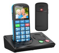 uleway 4G Senior Mobile Phone Unlocked with Bluetooth Charging Dock Handsfree Speakerphone High Volume Big Button for Elderly SIM Free Easy to Use Basic Phone SOS Emergency Button