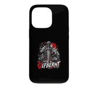 Ulfberht Viking Sword Wolf Norse Runes Red Moon Case for iPhone 13 Pro
