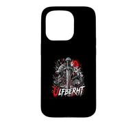 Ulfberht Viking Sword Wolf Norse Runes Red Moon Case for iPhone 15 Pro