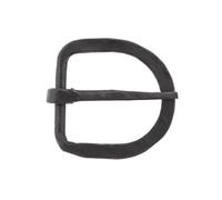 Ulfberth Hand-forged medieval belt buckle made of steel LARP for approx. 29 mm wide belt, black, 38 mm x 40 mm