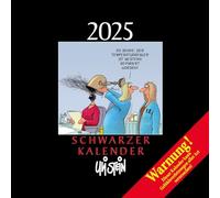 Uli Stein Schwarzer Kalender 2025: Monatskalender für die Wand: Terminplaner zum Aufhängen
