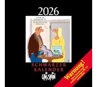 Uli Stein Schwarzer Kalender 2026: Monatskalender für die Wand: Terminplaner zum Aufhängen