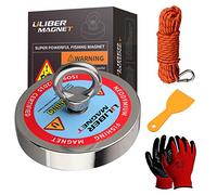 ULIBERMAG 600kg Magnetic Fishing Kit,Strong N52 Neodymium Magnet with 15m Durable Rope, Magnet for Retrieving Treasures from Rivers