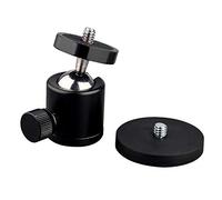 ULIBERMAGNET 24lb Magnetic Camera Mounting Base with Mini Ball Head, Super Strong Rubber Coating Neodymium Magnet with 1/4’’-20 Male Thread Stud for Mobile Camera, Security Camera.