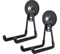 ULIBERMAGNET Magnetic Hooks, Cordless Drill Hooks Heavy Duty, Power Tool Organiser, Large Manget with Hooks for Workshop Organisation, 2 Pack for Drills, Garden Tools (Black)