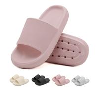 Ulicox Kids Sliders Boys Slippers Summer Girls Cloud Slide Non-Slip Flip Flops Beach Pool Sandals for Indoor & Outdoor Pink 2 UK