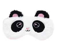 Ulife Mall Cute Panda Sleeping Mask Soft Fluffy Plush Blindfold Funny Novelty Sleep Mask Eye Cover Eyeshade for Girls Boys Women Men Kids Night Nap Travel Meditation,Black&White