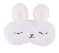 Ulife Mall Funny 3D Cute Rabbit Sleep Eye Mask Fluffy Plush Blindfold for Sleeping Travel Eye Mask with Adjustable Elastic Band Sleeping Masks Eye Cover for Children Girls Boys Women White
