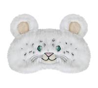 Ulife Mall Funny Cute Tiger Sleep Mask Soft Fluffy Plush Blindfold Funny Novelty Fruits Eye Mask Eye Cover Shade for Girls Boys Women Men Night Nap Travel Meditation,White B