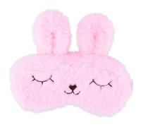 Ulife Mall Funny Easter Bunny Sleep Eye Mask Fluffy Plush Blindfold for Sleeping Travel Eye Mask with Adjustable Elastic Band Sleeping Masks Eye Cover for Children Girls Boys Women Pink