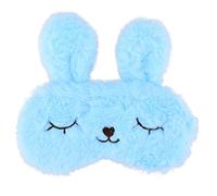 Ulife Mall Funny Easter Rabbit Sleep Eye Mask Fluffy Plush Blindfold for Sleeping Travel Eye Mask with Adjustable Elastic Band Sleeping Masks Eye Cover for Children Girls Boys Women Blue
