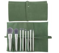 UlifeBetter 2Pcs Travel Makeup Brush Holders, Folding Travel Makeup Brushes Case Bag Rolling Bag Makeup Brush Organizer for Women's Cosmetic Brushes Makeup Brush Case Roll-up PU Leather (Only Bag),