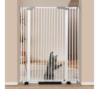 Ulifemate 51.18" Extra Tall Cat Gate for Door Way Auto Close, 29"-40" Width Pet Gate Include 2.75" and 5.5" Extension Kits, No Drilling Design, Pressure Mount Kit, Secure Your Pets with Style