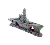 Ulifery Aquarium Shipwreck Sunken Pirate Ship Boat, Fish Tank Shipwreck Decorations for Betta, Middle Size