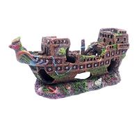 Ulifery Aquarium Shipwreck Sunken Pirate Ship, Fish Tank Decorations Battleship War Boat for Betta Extra Large XL for 55-75 Gallon Tank