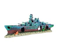 Ulifery Aquarium Shipwreck Sunken Pirate Ship Fish Tank Decorations for Betta Super Large