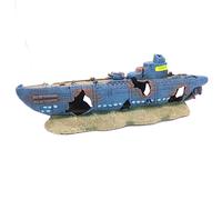 Ulifery Aquarium Shipwreck Sunken Pirate Ship, Submarine Fish Tank Decorations Battleship for Betta Extra Large XL for 55-75 Gallon Tank
