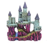 Ulifery Fairy Princess Gothic Castle Aquarium Decorations Glow Fish Tank Ornaments Large for Betta Hideout, Pink