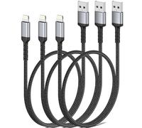 ULIFTUS Short iPhone Charging Cable, 0.5M 3Pack USB A to Lightning Lead