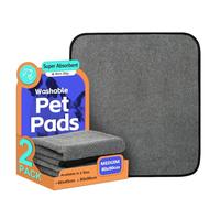 ULIGOTA Washable Dog Pee Pad 2 Pack (80x90cm) Waterproof Reusable Puppy Training Pads Non-Slip Pet Whelping Pads