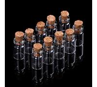ULIJTH 10pcs Glass For Wish Bottle Vial With Cork Stopper Storage Pendant 0.5/1/2/ Glass Storage Bottle