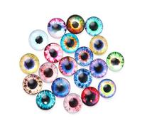 ULIJTH 20Pcs Glass Dolls Eye Handcraft Animal Eyes Jewelry Accessories 10/16/20mm Animal Eyes