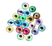 ULIJTH 20Pcs Glass Dolls Eye Handcraft Animal Eyes Jewelry Accessories 10/16/20mm Animal Eyes