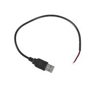 ULIJTH 25cm-300cm USB Male To Open End 2Pin Power Cable Extension Cord Wire 5V 3A 22AWG For Camera LED Light Router Fan