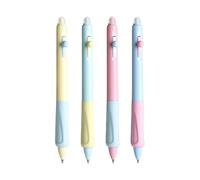 ULIJTH 4 Pcs 0.5mm Gel Pen Quick-Drying Neutral Cartoon Panda Erasable Gel Inks Smooth Writing For School