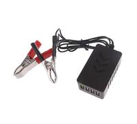 ULIJTH 4 USB Port Battery Clip Charger 12V 24V Vehicle Motorcycle DC12/24V Power Adapter For Phone Tablets Quick Multi Device