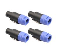ULIJTH 4pcs 4 Plug Twist Cable Connector For Neutrik Speakon NL4FC Controller Pc
