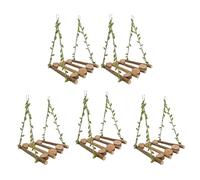 ULIJTH 5pack Parrots Wood Birds Swing Reliability Chewable Bridge Birds Parakeets Toy Suitable For Various Bird Cages