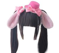 ULIJTH Anime Hairhoop For Girls LolitaStyle Plush Lop Ears Headband Cosplay Headdress ComicShow Women Headwear