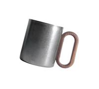 ULIJTH Contemporary Handle Rustless Glass Heatproof Construction 304 Food Grade Metal For Tea Coffee Outdoor Camping Cup With Grip