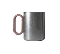ULIJTH Contemporary Handle Rustless Glass Heatproof Construction 304 Food Grade Metal For Tea Coffee Outdoor Camping Cup With Grip