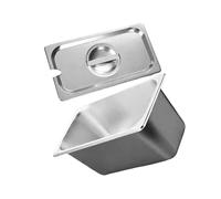 ULIJTH Corrosions Resistant 1/3 Portion Container Stainless Steel Food Service Pan For Professional Kitchens Use Storage Tub Kitchen Storage Pan