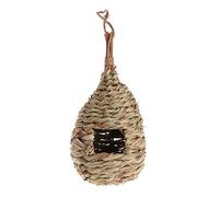 ULIJTH Cozy Humming Bird Parrot Cage Hammock Nest Cage Woven Straw Standing Supplies Woven Parrot Standing Supplies